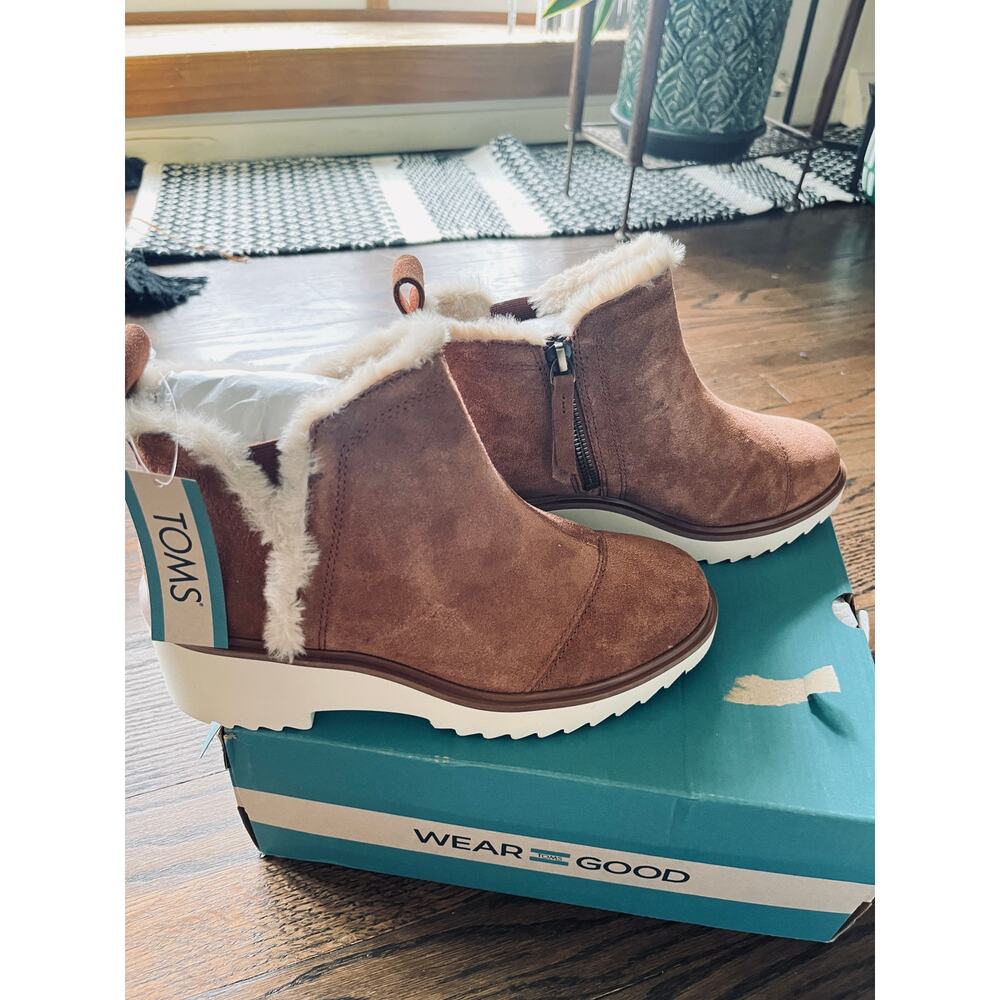Toms Maude lightweight Comfortcore Block Heel Ankle Booties Sz 6.5 - Picture 12 of 13